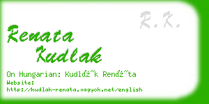 renata kudlak business card